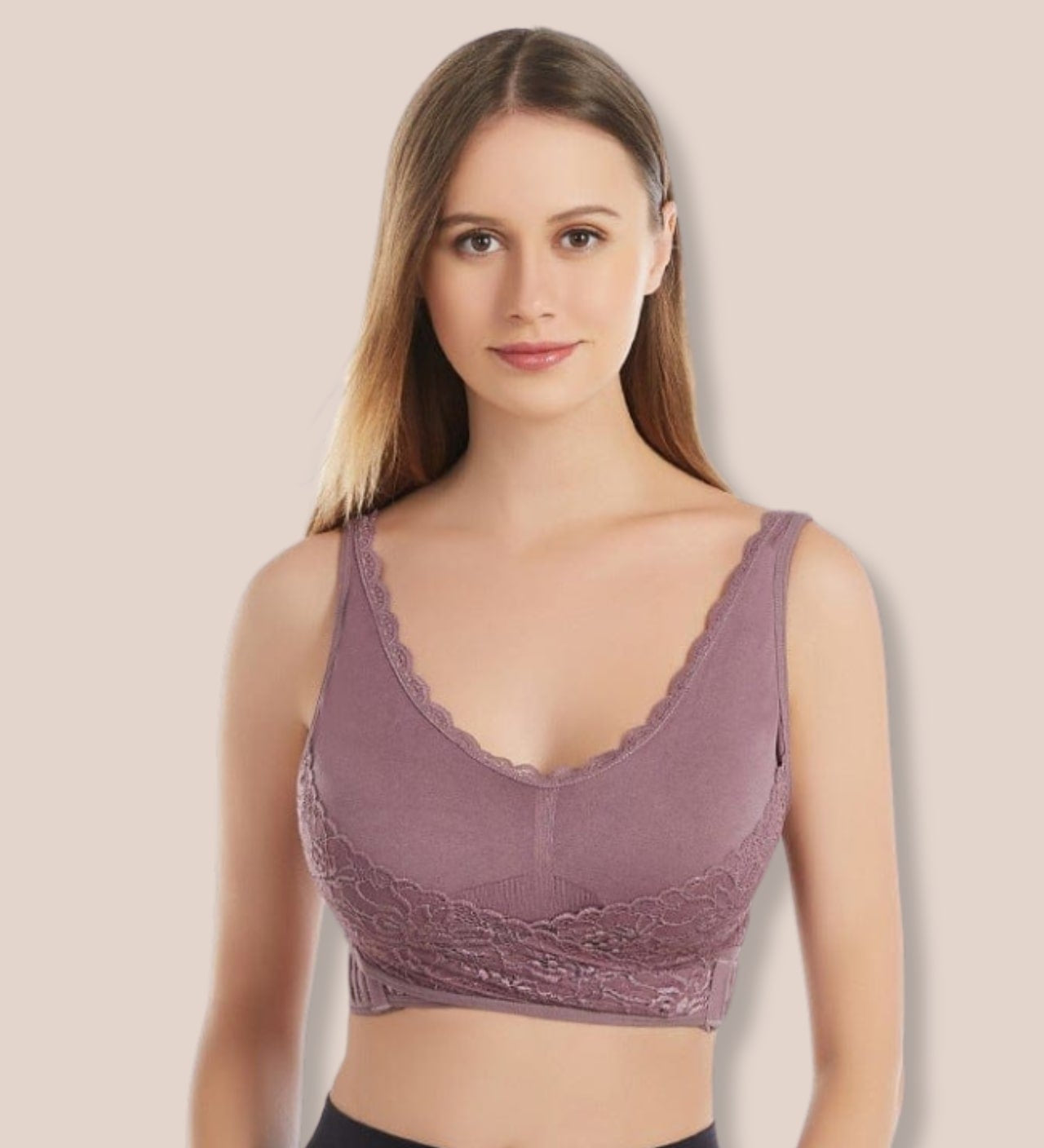 Soft Lace Bra - Wire-Free & Adjustable Fit