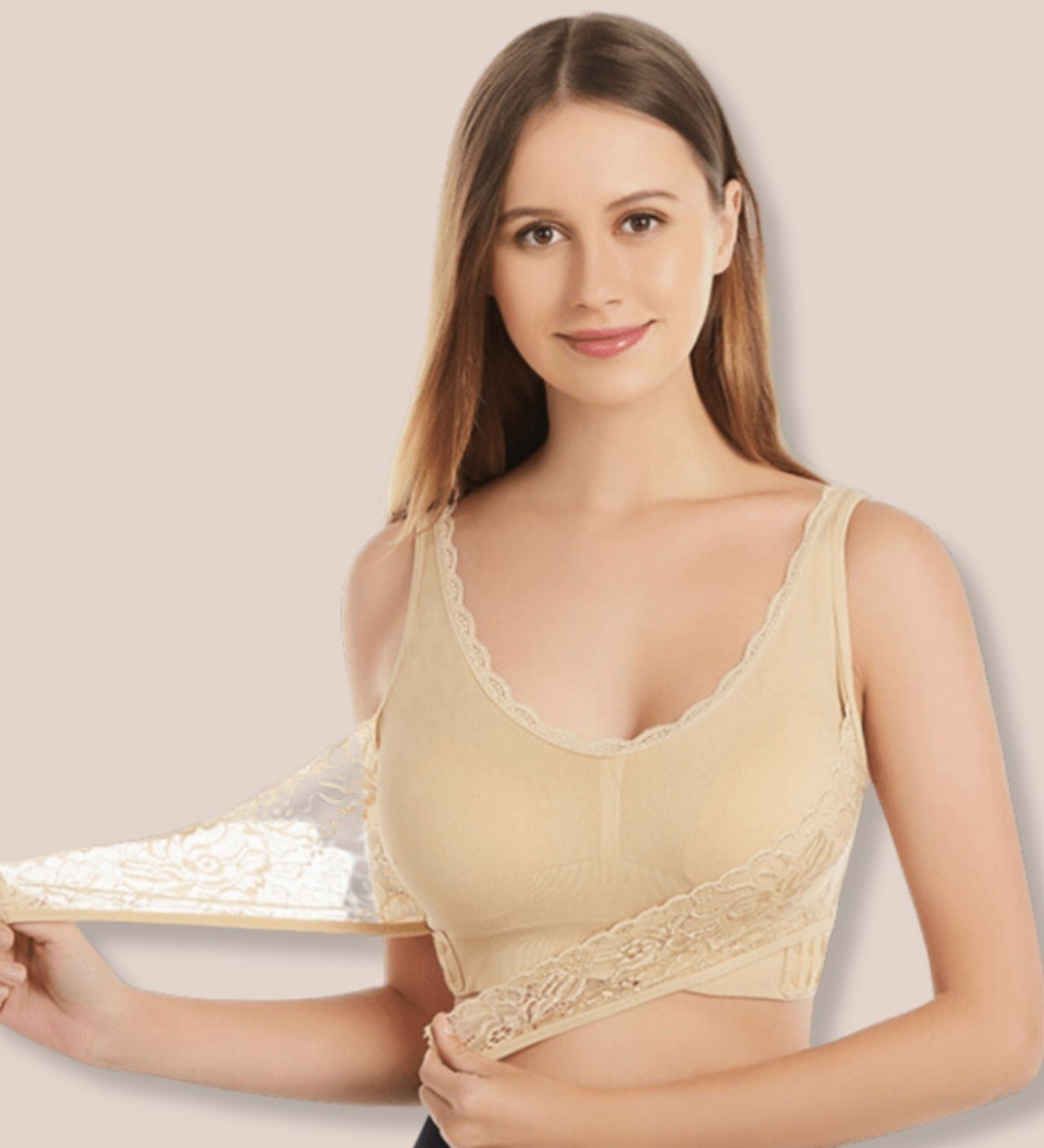 Soft Lace Bra - Wire-Free & Adjustable Fit