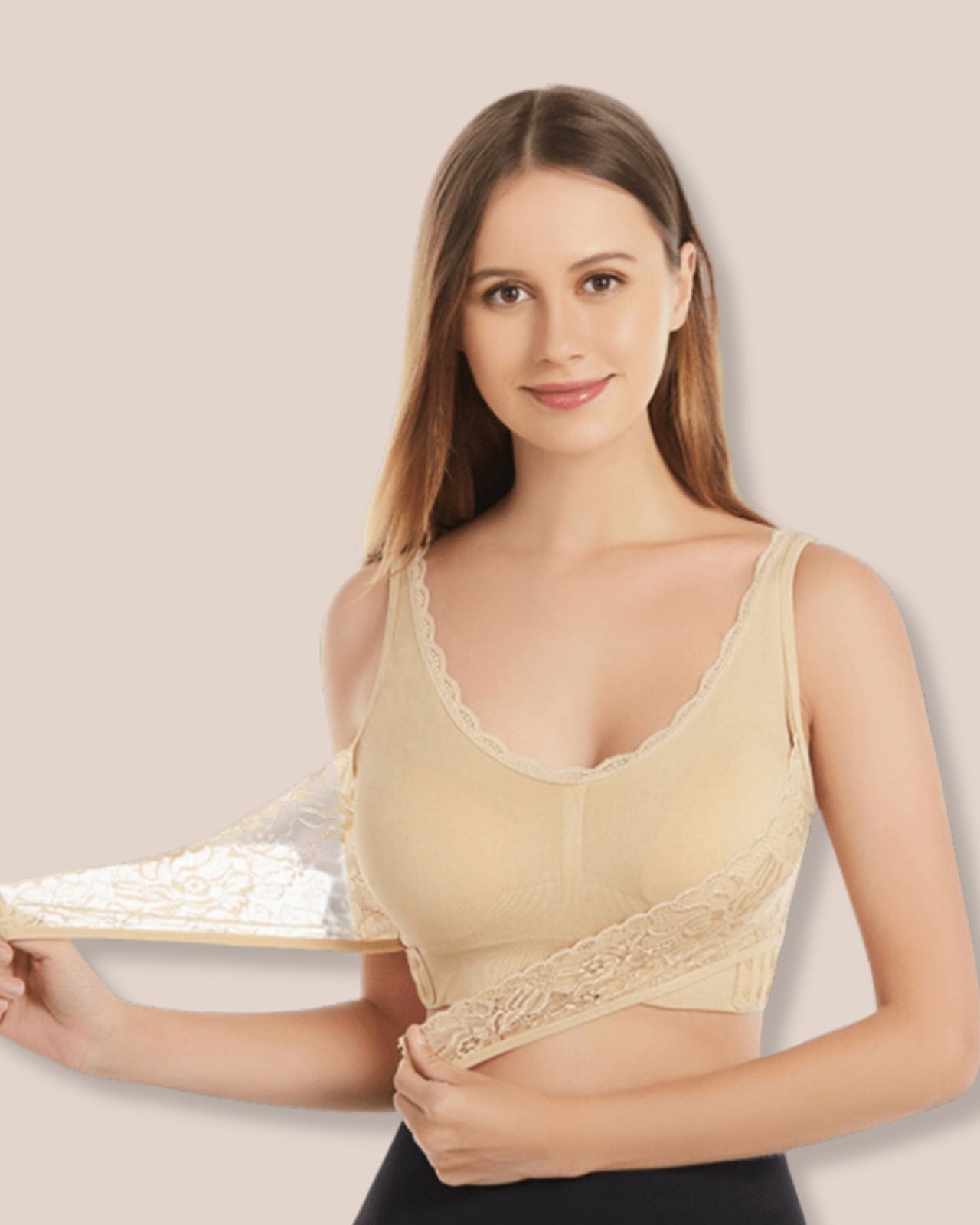 Soft Lace Bra - Wire-Free and Adjustable Fit